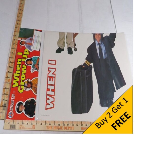 When I Grow Up NEW Unopened BULLETIN BOARD SET(real photos of kids dressed up)#2 - Picture 1 of 7